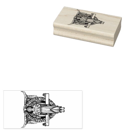 Angel Ex-libris Rubberstempel (Gestempeld)