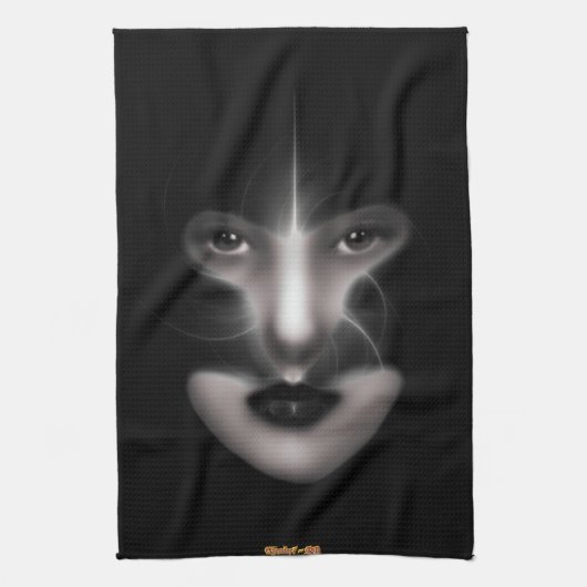Angel Eyes Fractal Art Kitchen Towel Theedoek (Verticaal)