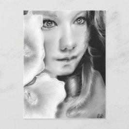 Angel Eyes Girl Flower Briefkaart