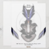 Angel Eyes Wings of Wind ISO Fractal Art Briefhoofd (Voorkant / Achterkant)