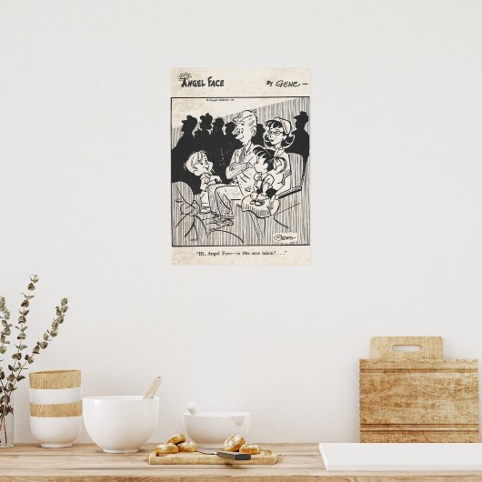  Angel Face Comic: "Is deze stoel bezet?" Poster (Keuken)