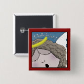 Angel Face Hallelujah Vierkante Button 5,1 Cm (Voorkant /achterkant)
