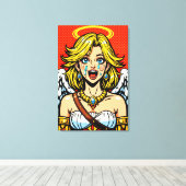 Angel Face_PopART Canvas Afdruk (Insitu (Houten vloer))