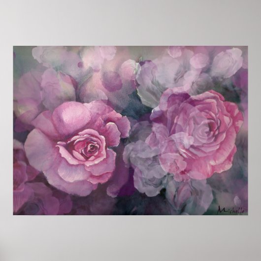 Angel Face Rozen Collage Poster (Voorkant)