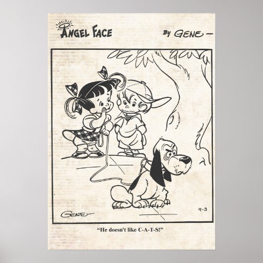 Angel Face stripverhaal "De hond houdt niet van ka Poster (Voorkant)
