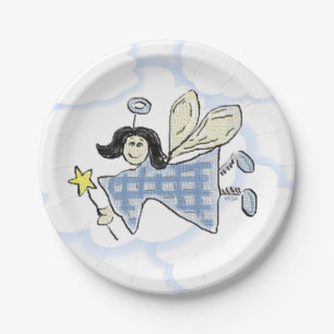 Angel/Fairy (blauw) Papieren Bordje