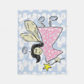 Angel/Fairy in roze Fleece Deken (Voorkant)