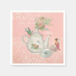 Angel Fairy Theepot Tea Cup Party Baby shower Deco Servet