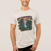 Angel Falls Hoogste Waterval Wonder van de Wereld Tri-Blend Shirt (Voorkant)