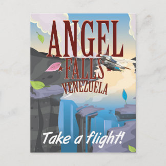 Angel Falls Venezuela Reisposter Briefkaart