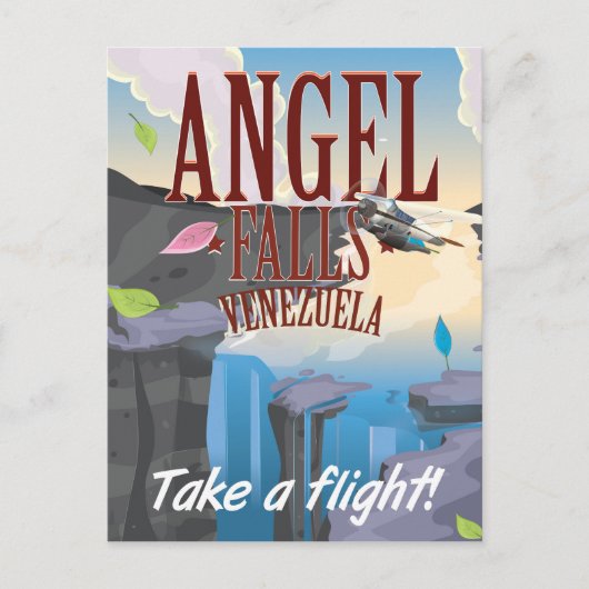 Angel Falls Venezuela Reisposter Briefkaart (Voorkant)