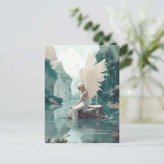 Angel Fantasy Art Briefkaart (Staand voorkant)