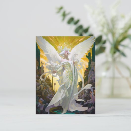 Angel Fantasy Art Briefkaart (Staand voorkant)