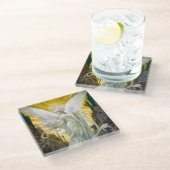 Angel Fantasy Art Glazen Onderzetter (Schuin)
