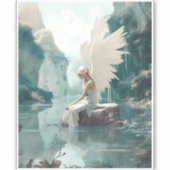 Angel Fantasy Art Sticker (Voorkant)