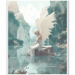Angel Fantasy Art Sticker
