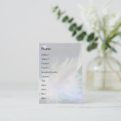 Angel Feather en Heart. Visitekaartje (Staand voorkant)