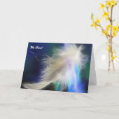 Angel Feather en Stars Kaart (Gele Bloem)