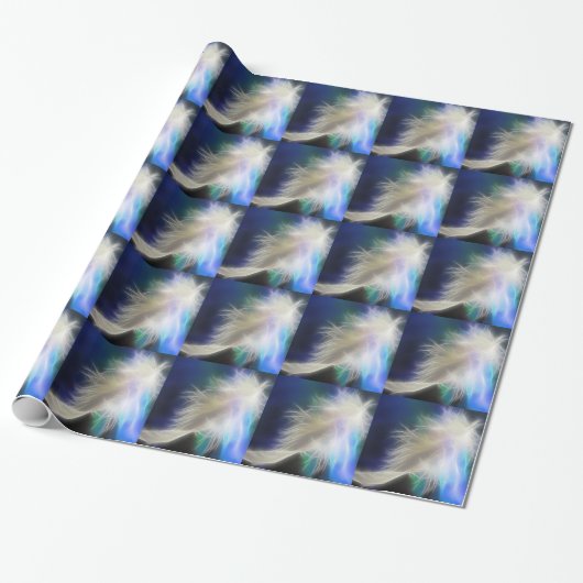Angel Feather en sterren Cadeaupapier (Uitgerold)
