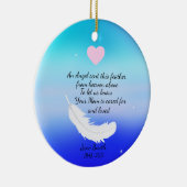 Angel Feather Memorial kerst Keramisch Ornament (Rechts)