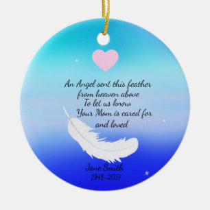 Angel Feather Memorial kerst Keramisch Ornament