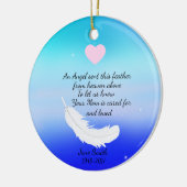 Angel Feather Memorial kerst Keramisch Ornament (Links)