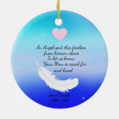 Angel Feather Memorial kerst Keramisch Ornament (Achterkant)