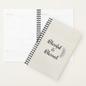 Angel Feather Stripes Ivoor Wit Grijs Zen Planner (Display)