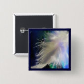 Angel Feather. Vierkante Button 5,1 Cm (Voorkant /achterkant)