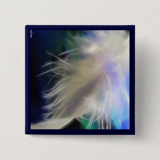 Angel Feather. Vierkante Button 5,1 Cm (Voorkant)