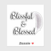 Angel Feather Zalig & Gezegend Inspirerend Sticker (Vel)