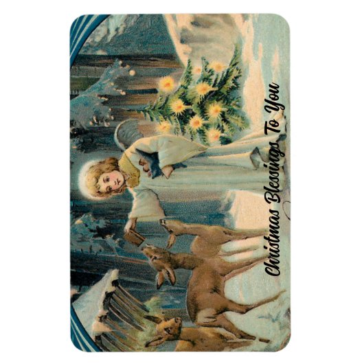 Angel Feeding Deer Flexible Magnet Magneet (Verticaal)