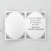 Angel Feeding Lamb. Paasfeest Kaart. Feestdagen Kaart (Binnen)