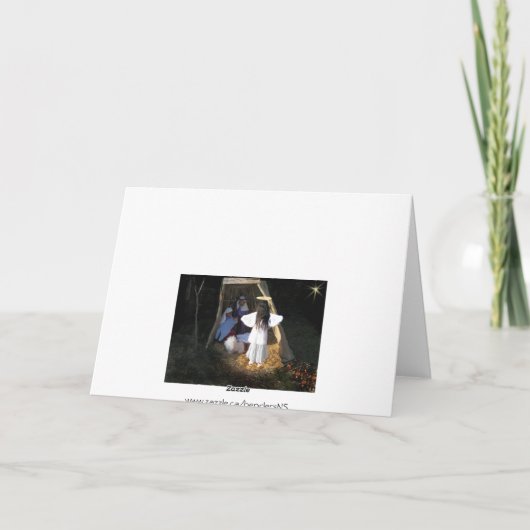 Angel Feestdagen Kaart (Achterkant)