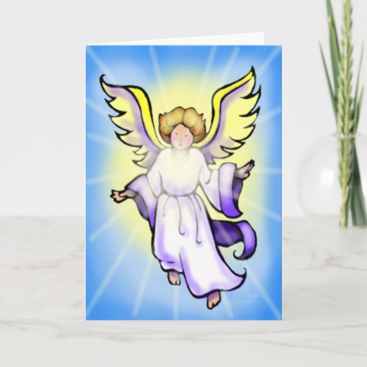 Angel Feestdagen Kaart (Voorkant)
