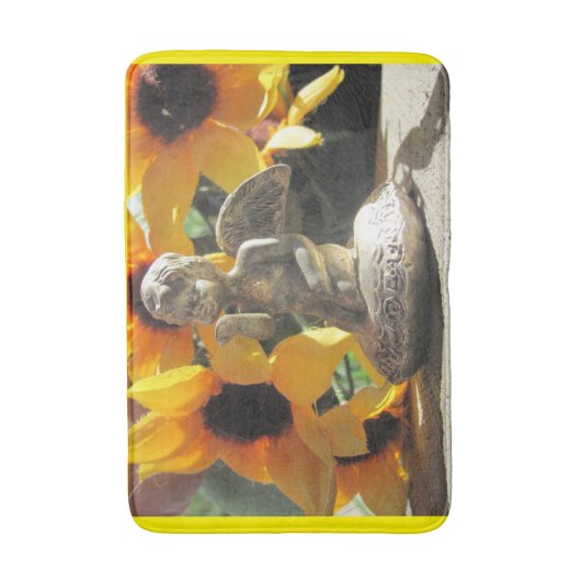 Angel Figurine blaast een kus Badmat (Voorkant Verticaal)