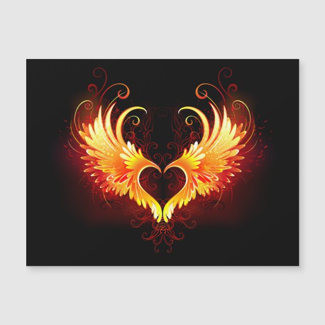 Angel Fire Heart met Wings (Voorkant)