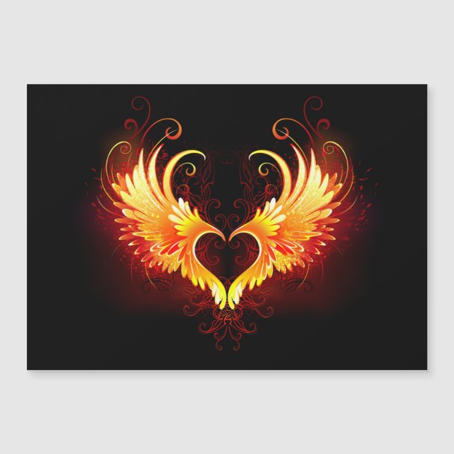Angel Fire Heart met Wings (Voorkant)