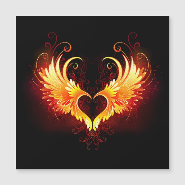 Angel Fire Heart met Wings (Voorkant)