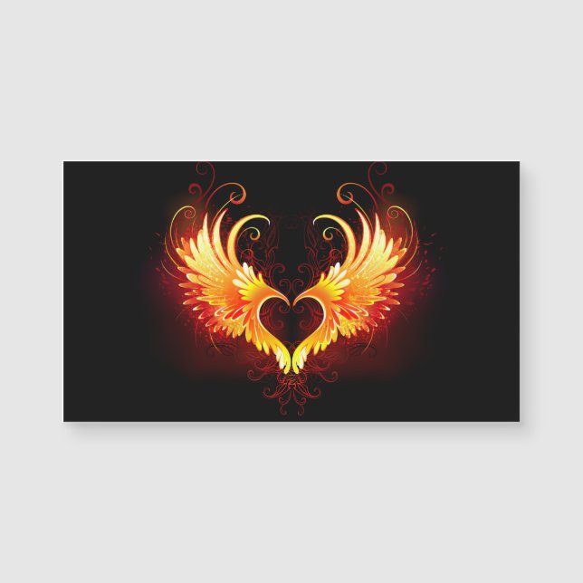 Angel Fire Heart met Wings (Voorkant)