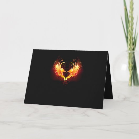 Angel Fire Heart met Wings (Achterkant)
