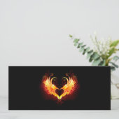 Angel Fire Heart met Wings Aankondiging (Staand voorkant)