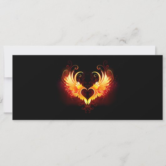 Angel Fire Heart met Wings Aankondiging (Voorkant)