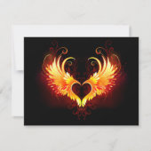Angel Fire Heart met Wings Aankondiging (Voorkant)