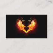 Angel Fire Heart met Wings Advieskaart (Voorkant)