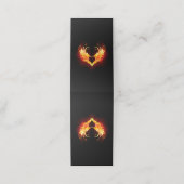 Angel Fire Heart met Wings Afsprakenkaart (Buitenkant ongevouwen)