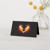 Angel Fire Heart met Wings Afsprakenkaart (Achterkant)