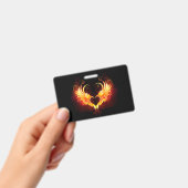 Angel Fire Heart met Wings Badge (Handheld)