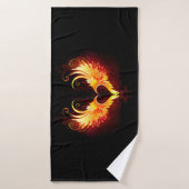 Angel Fire Heart met Wings Badhanddoek (Badhanddoek)