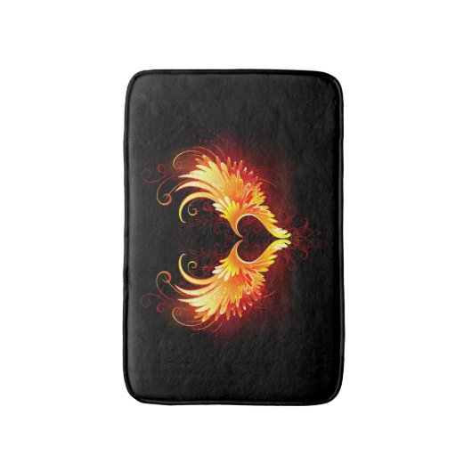 Angel Fire Heart met Wings Badmat (Voorkant Verticaal)